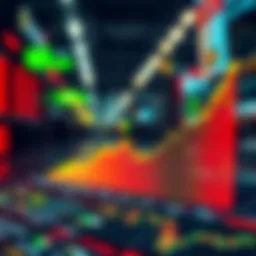 Graph illustrating stock market fluctuations over time