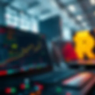 Visual representation of technology behind stock trend analysis