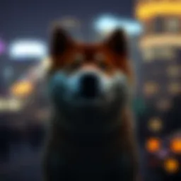 The Shiba Inu Coin logo symbolizing its meme culture