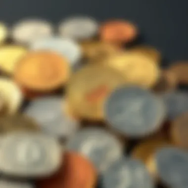 A collection of diverse world coins showcasing different historical eras