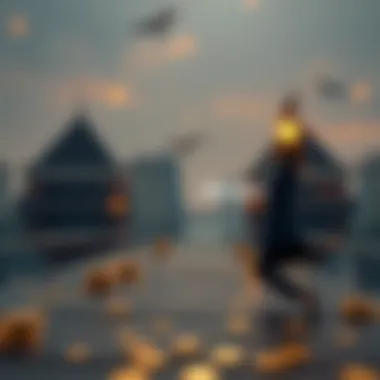 Bridging Traditional Banking and Cryptocurrency A conceptual image showing the integration of traditional banking and cryptocurrency