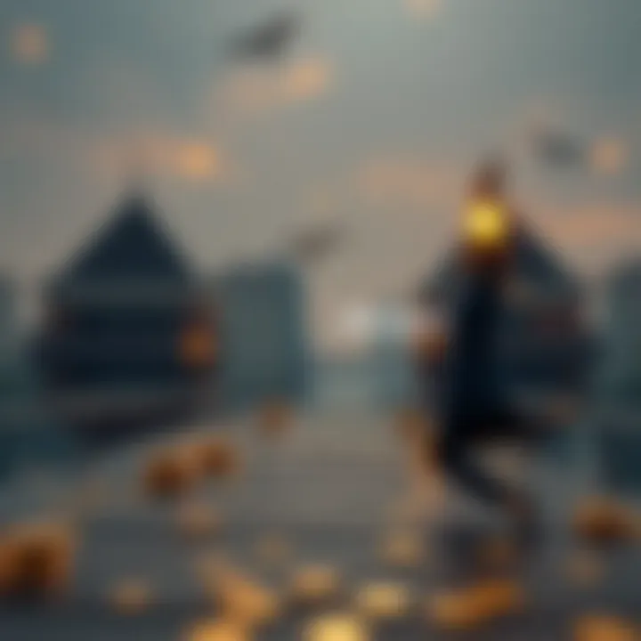 Bridging Traditional Banking and Cryptocurrency A conceptual image showing the integration of traditional banking and cryptocurrency